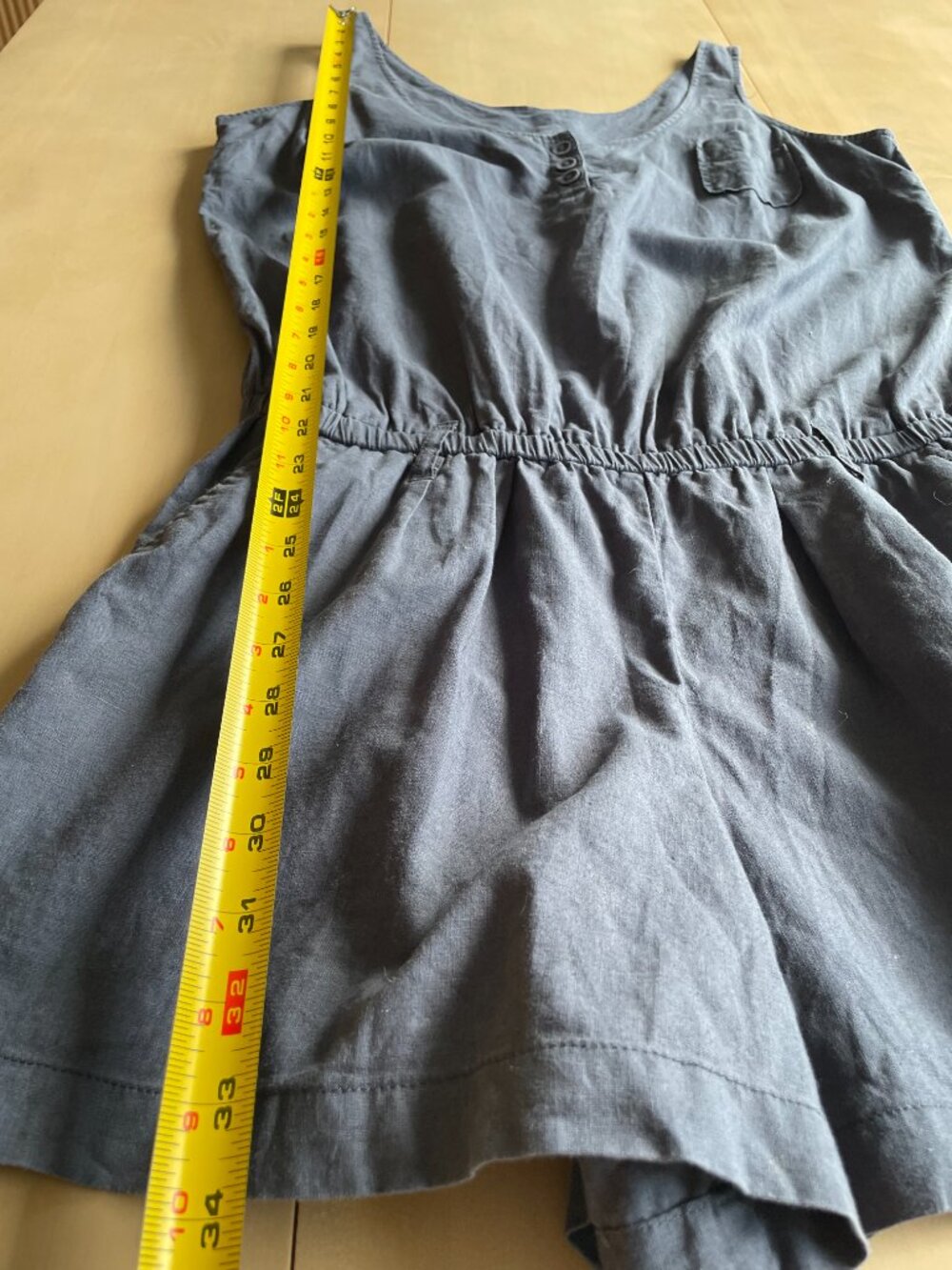 Entire Closet $5! New York & Company Gray Blue Linen Cotton Romper - Picture 10 of 13